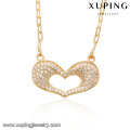 41527-joyería fina china 18k oro corazón collar diamante